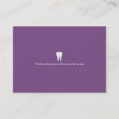 Dental Appointment Card | Paarse Dentist Afsprakenkaartje (Achterkant)