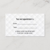 Dental Appointment Classic Black Quilted Dentist Afsprakenkaartje (Achterkant)