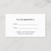 Dental Appointment Metal Grey Texture Afsprakenkaartje (Achterkant)