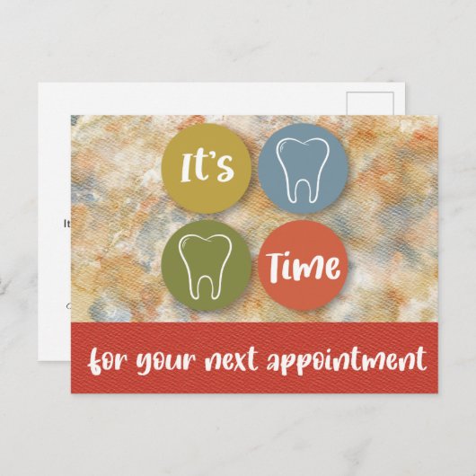 Dental Appointment Reminder Postcard Briefkaart (Voorkant / Achterkant)