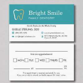 Dental Appointment Reminder Visitekaartje