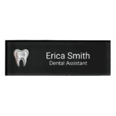 Dental Assistance Dentist Tooth Logo Naambadge (Voorkant)