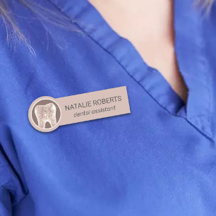 Dental Assistant Blush Roos Gold Tooth Dentist  Naamplaatje