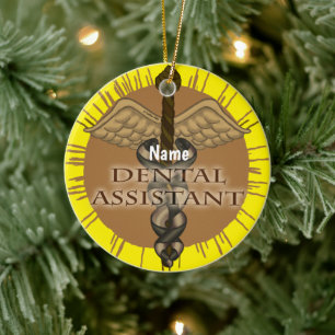 Dental Assistant Caduceus-ornament Keramisch Ornament