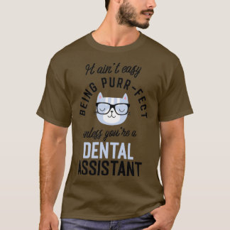 Dental Assistant Cat Gifts for Cat Lovers it ainx2 T-shirt