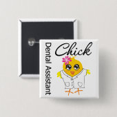 Dental Assistant Chick Vierkante Button 5,1 Cm (Voorkant /achterkant)