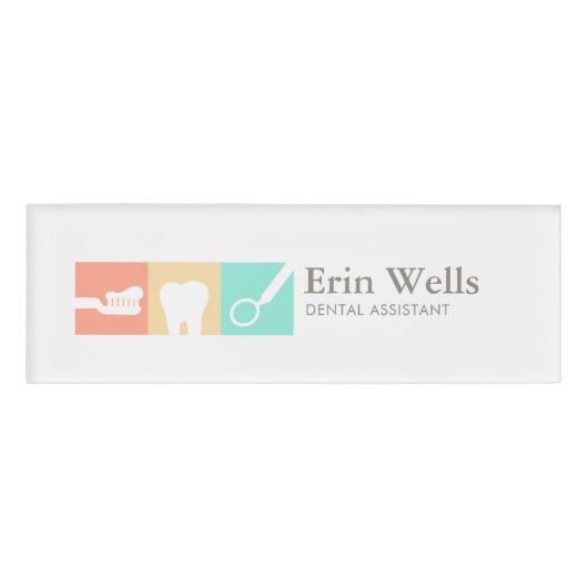 Dental Assistant Dentist Name Tag (Voorkant)