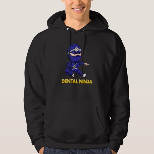 Dental Assistant Dentist Ninja Teeth Tooth Karate Hoodie (Voorkant)