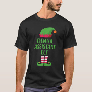 Dental Assistant Elf-kerstfamilie komt overeen met T-shirt