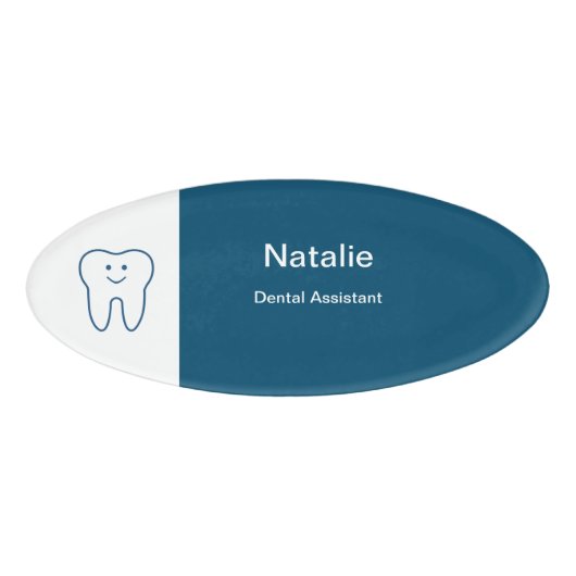 Dental Assistant Friendly Tooth Symbol Naambadge (Voorkant)