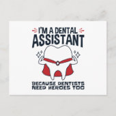 Dental Assistant Funny Heroes Quote Briefkaart (Voorkant)