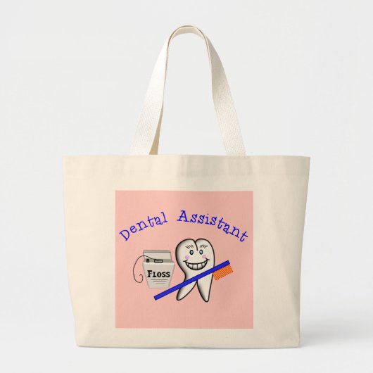 Dental Assistant Gifts Grote Tote Bag (Voorkant)