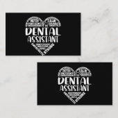 Dental Assistant Heart Dentist Funny Dentistry Lov Visitekaartje (Voorkant / Achterkant)