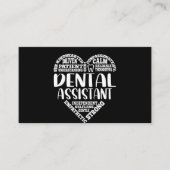 Dental Assistant Heart Dentist Funny Dentistry Lov Visitekaartje (Voorkant)