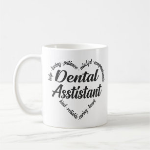 Dental Assistant Heart Word Cloud Koffiemok