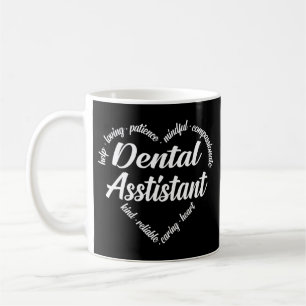 Dental Assistant Heart Word Cloud Koffiemok