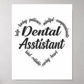 Dental Assistant Heart Word Cloud Poster (Voorkant)