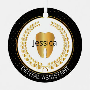 Dental 🦷 Assistant, Hygienist, Student - één Metalen Ornament
