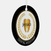 Dental 🦷 Assistant, Hygienist, Student - één zijd Metalen Ornament (Voorkant Rechts)