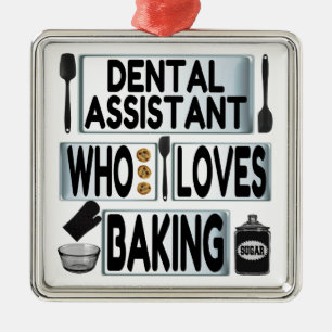 Dental Assistant-liefhebbers baken Metalen Ornament