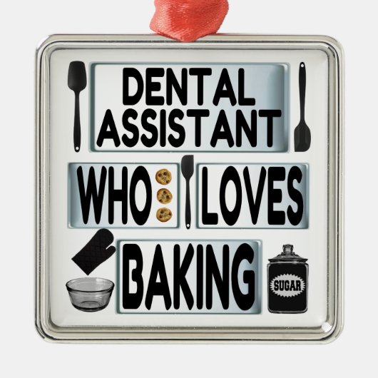 Dental Assistant-liefhebbers baken Metalen Ornament (Voorkant)