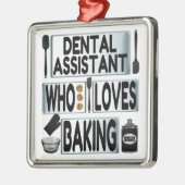 Dental Assistant-liefhebbers baken Metalen Ornament (Links)
