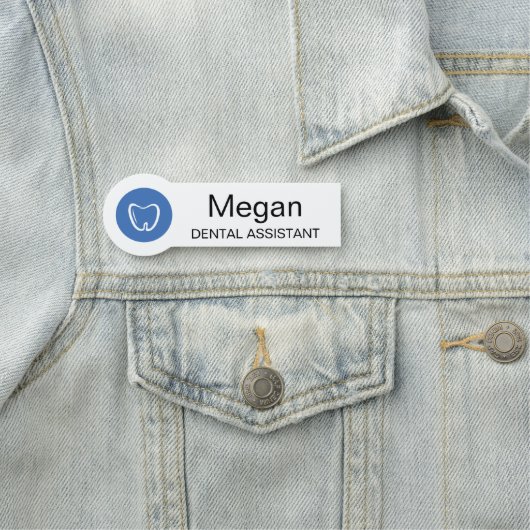 Dental Assistant Modern Name Tag Professional  (In situ)