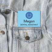 Dental Assistant Modern Name Tag Professional  Button (Insitu)