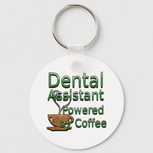 Dental Assistant Powered by Coffee Sleutelhanger (Voorkant)