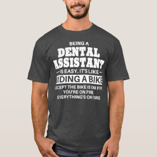 Dental Assistant Riding a Bike 2 T-shirt