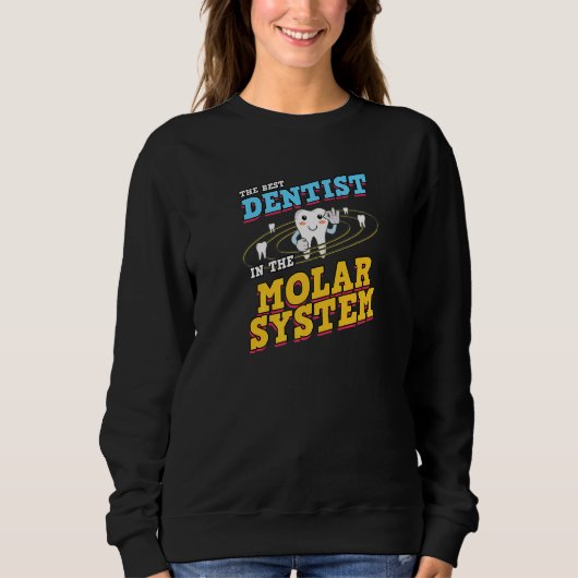 Dental Assistant Tentist Tooth Galaxy Molar Trui (Voorkant)