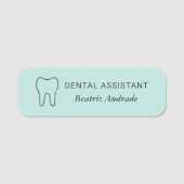 Dental Assistant Tooth Magnetic Custom Editable Naamplaatje (Voorkant)