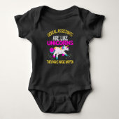 Dental Assistant Unicorn, Magical Unicorn Dentist Romper (Voorkant)