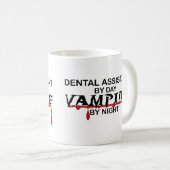 Dental Assistant Vampire bij nacht Koffiemok (Voorkant rechts)