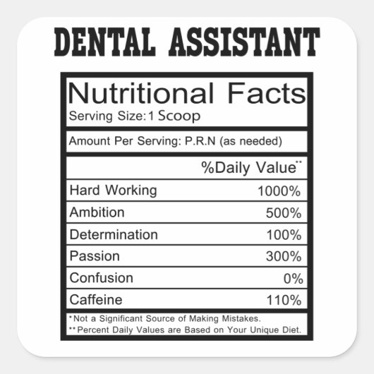 Dental Assistant Vierkante Sticker (Voorkant)