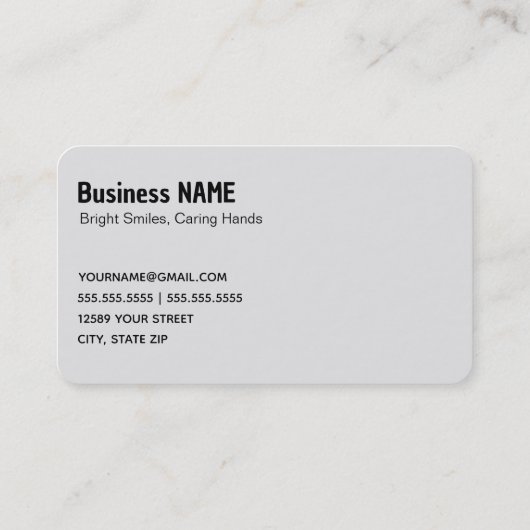 Dental Assistant Visitekaartje (Achterkant)