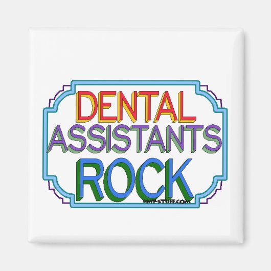 Dental Assistants Rock Magneet (Voorkant)