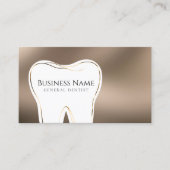Dental Beige & Goud Visitekaartje Design (Voorkant)
