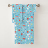 Dental Blue Pattern Bad Handdoek (Insitu)