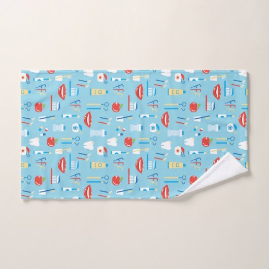 Dental Blue Pattern Bad Handdoek (Handdoek)