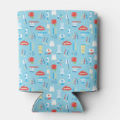 Dental Blue Pattern Blikjeskoeler (Achterkant)