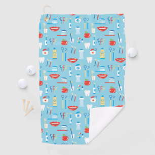 Dental Blue Pattern Golfhanddoek