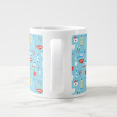 Dental Blue Pattern Grote Koffiekop (Achterkant)
