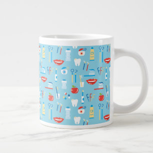 Dental Blue Pattern Grote Koffiekop