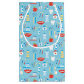 Dental Blue Pattern Klein Cadeauzakje (Achterkant)