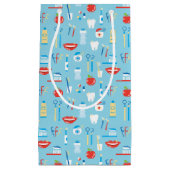 Dental Blue Pattern Klein Cadeauzakje (Voorkant)