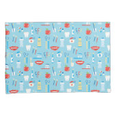 Dental Blue Pattern Kussensloop (Voorkant-Rechts)