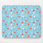 Dental Blue Pattern Muismat (Voorkant)