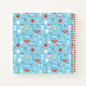 Dental Blue Pattern Notitieboek (Achterkant)
