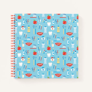 Dental Blue Pattern Notitieboek